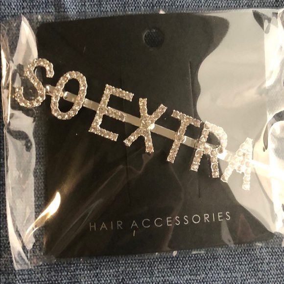 NEW Bling Rhinestone “SO EXTRA” Hair Clip - Picture 2 of 2